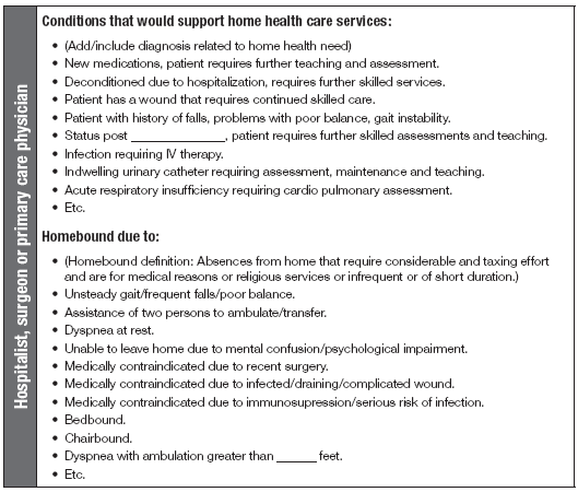 Medicare Home Health Chart Audit Tool